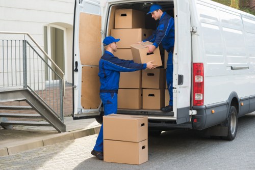 Professional packing services in Stjamess with organized moving boxes