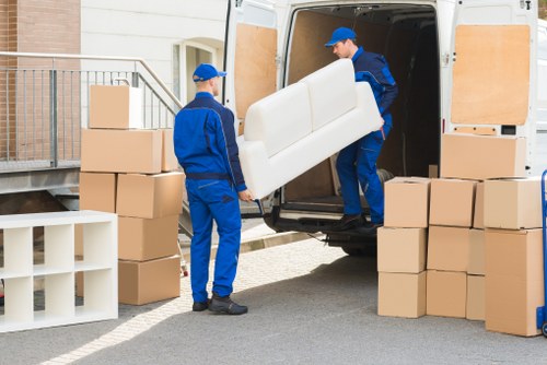 Secure document storage facility in Stjamess with organized archive boxes