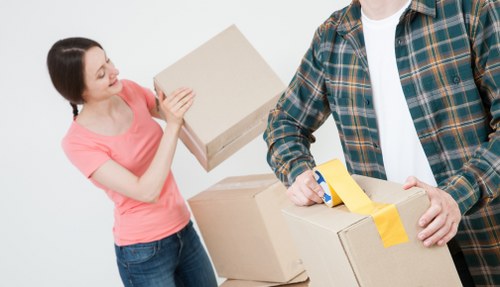 Staff training in safe storage procedures inside a warehouse