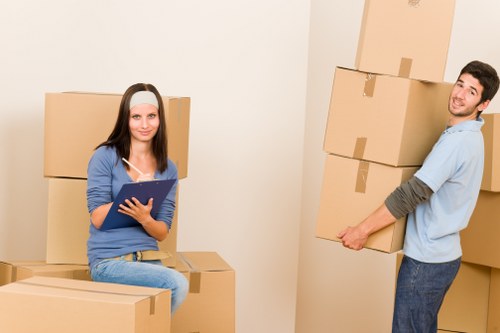 Residents using portable storage for home organization in Stjamess